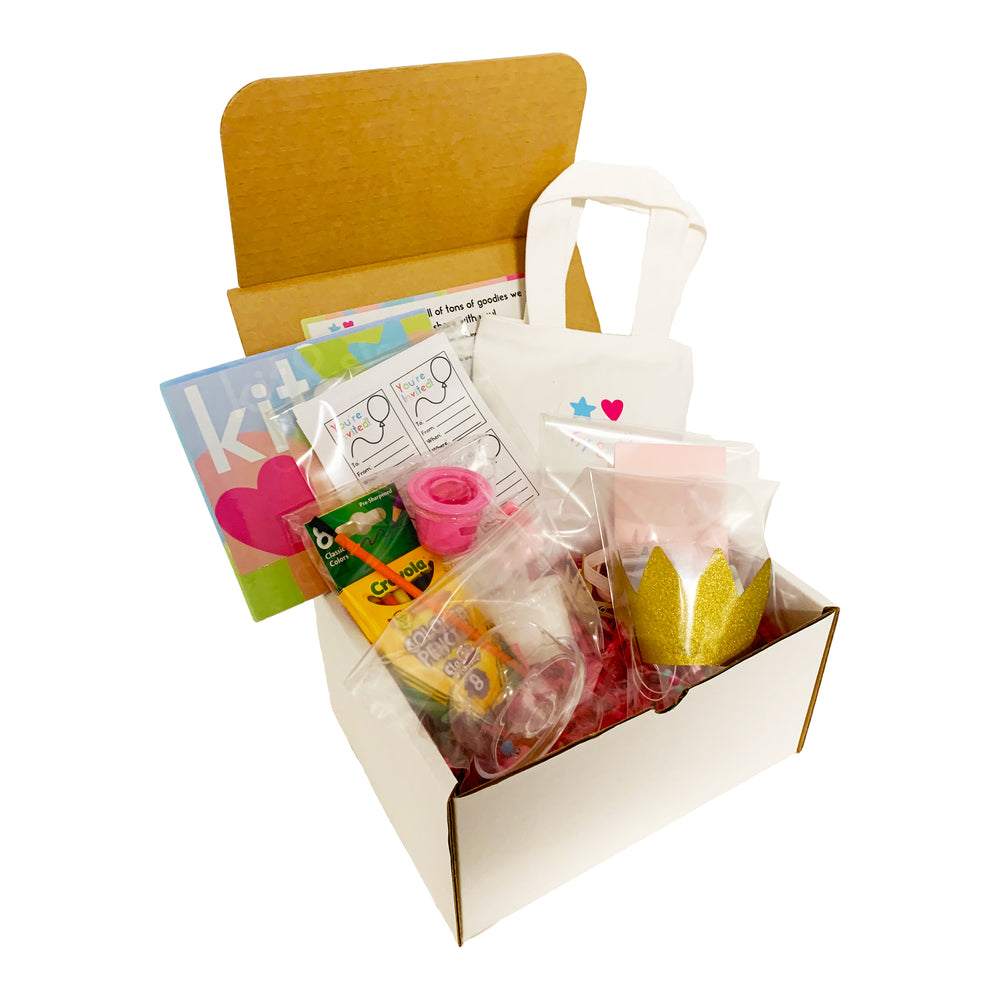 celebration craft box filled with all the provided dollie & me crafting materials to create for american girl dolls